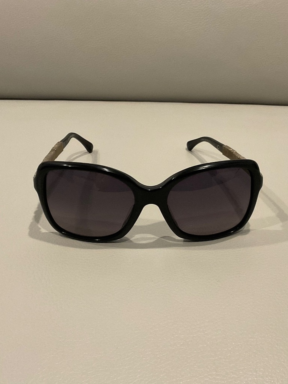 Authentic Chanel Black Rectangular CC Logo Sunglasses Made in Italy